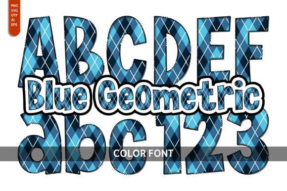 Blue Geometric: A Playful Display Font for Creative Projects