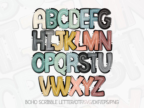 Boho Scribble Letter: A Designer's Playful Typography Ally