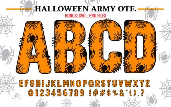 Halloween Army Spider: Command Attention with This Display Font