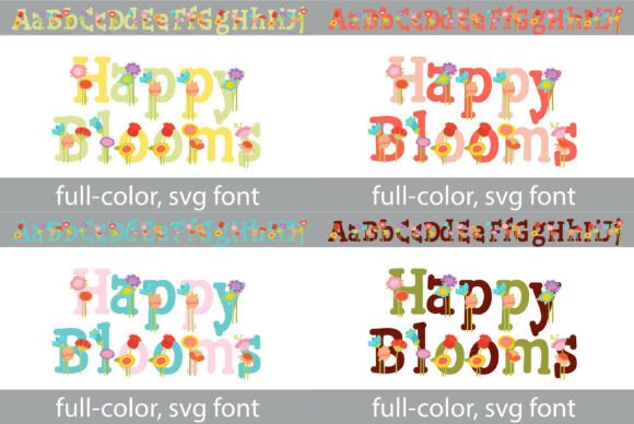 Happy Blooms: A Typeface for a Bright-and-Botanical Soul