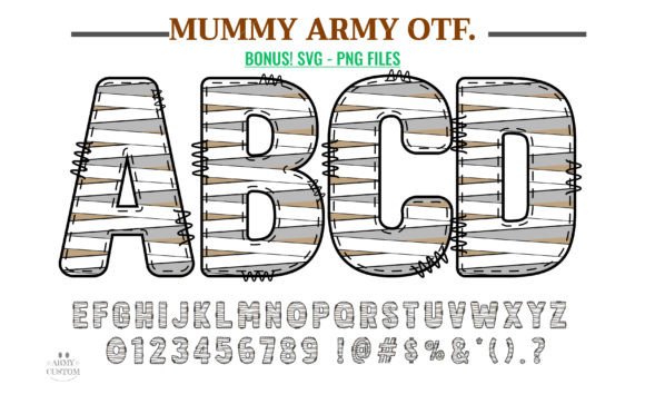 Mummy Army: A Playful Typeface for Bold Creators