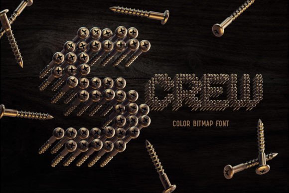 S-crew: A Vintage Bronze Typeface for Authentic Branding