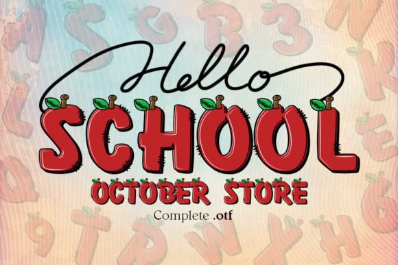 School Apple: A Font That Whispers of Chalk Dust and New Beginnings