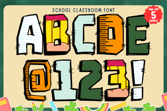 Step Into Creativity: The School Classroom Font